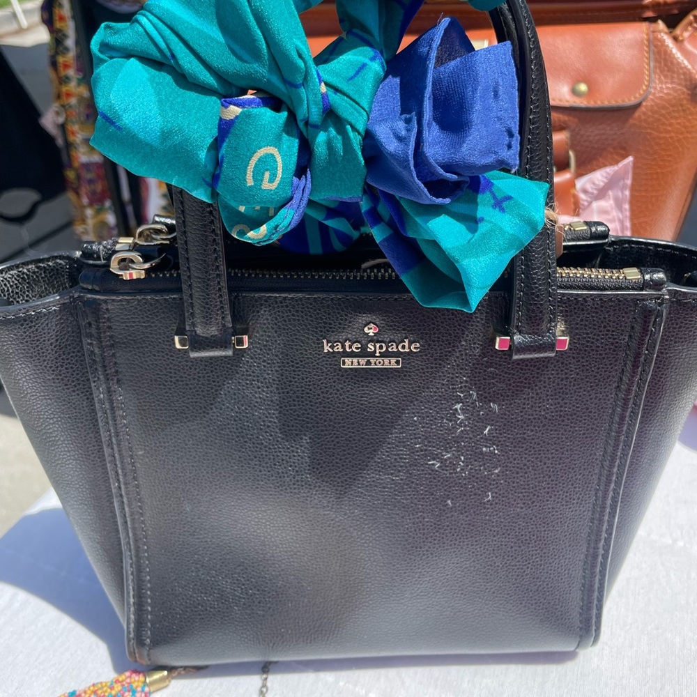 Kate Spade Black Leather Tote Bag